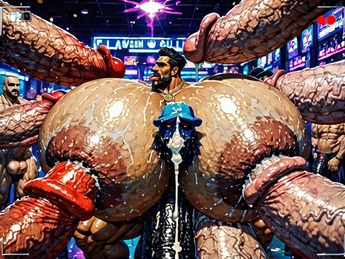 Tanned Skin, Extreme Deep Throat, Extreme Hyper Boobs AI Gay Porn
