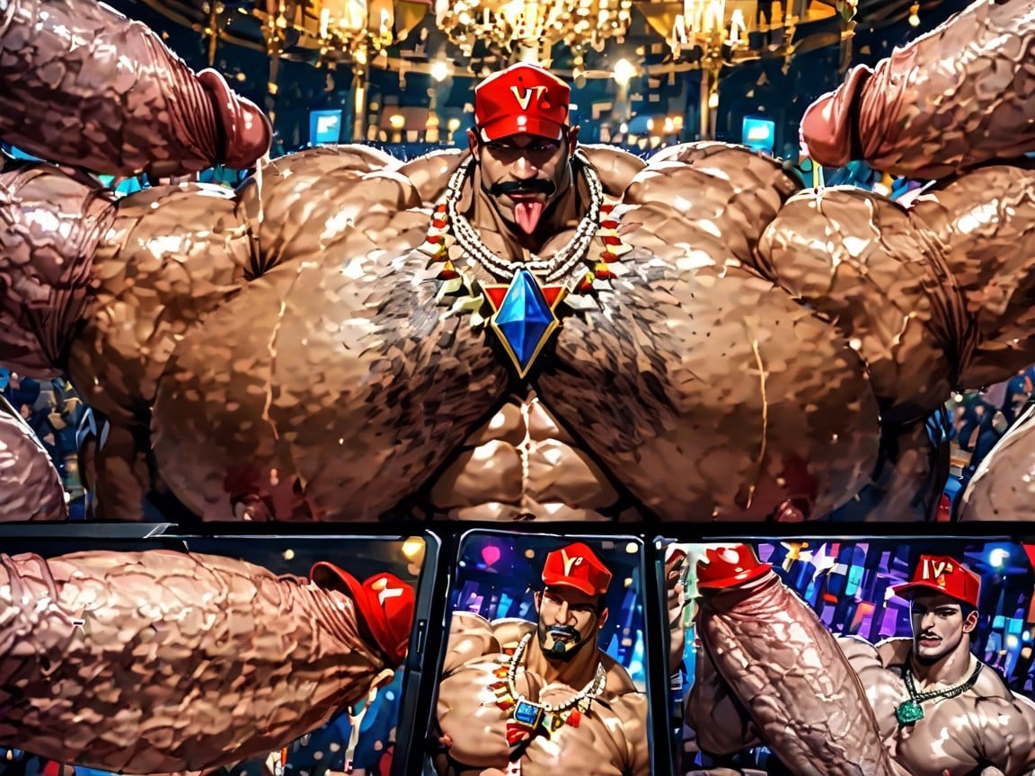 Close Up, Gangbang Massive Ass, Impossibly Long Hyper Penis AI Gay Porn