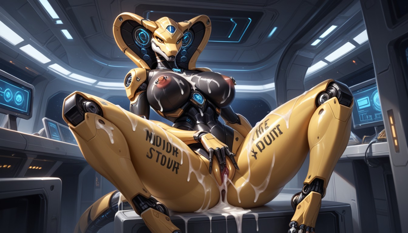 Indoors, Mechanical Feet, Front View Furry AI Porn