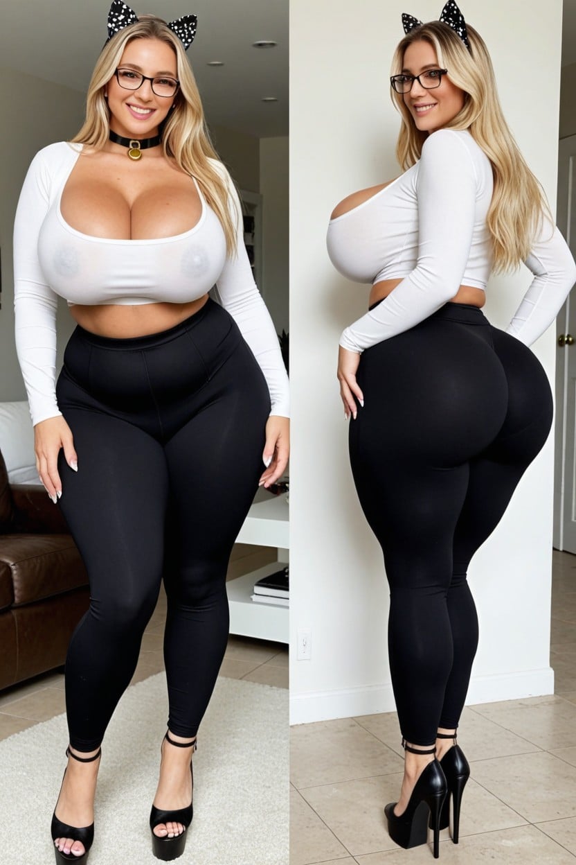 Cat Ears, Camel Toe, Cleavage AI Porn
