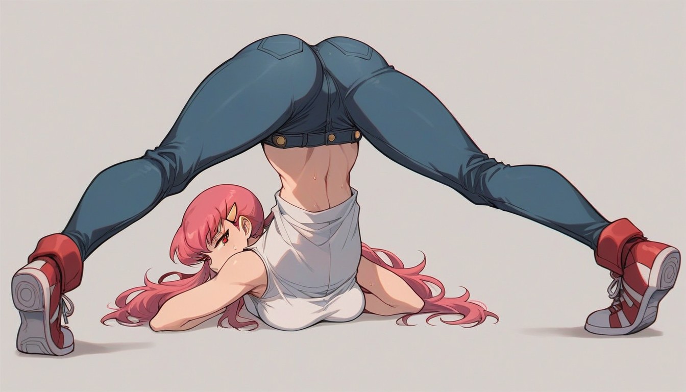 White Background, Medium Breast, Very Long Legs Hentai AI Porn