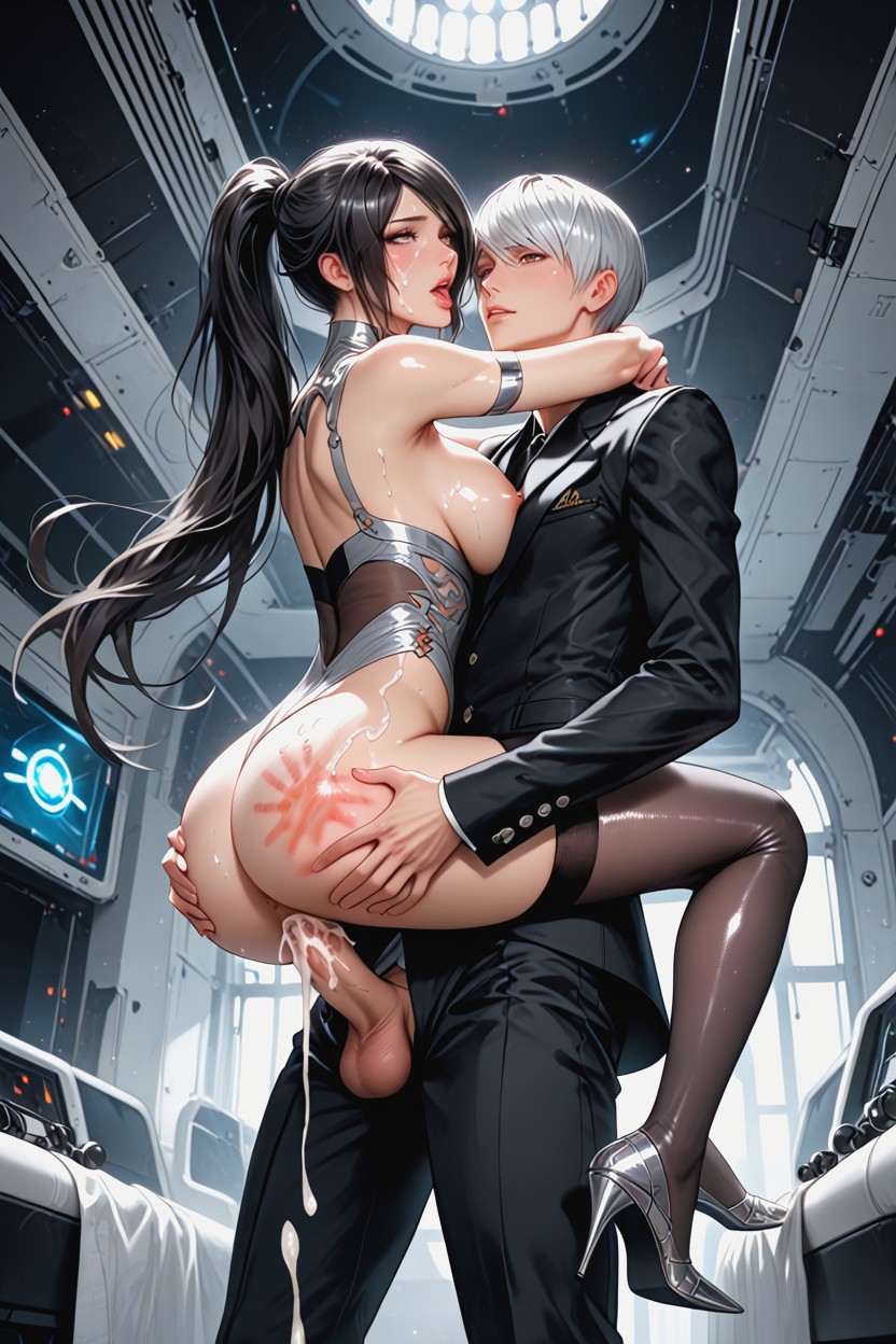 Erect Nipples, Fucked By Male Yorha S From Nier Automata, Glossy Lips Hentai AI Porn