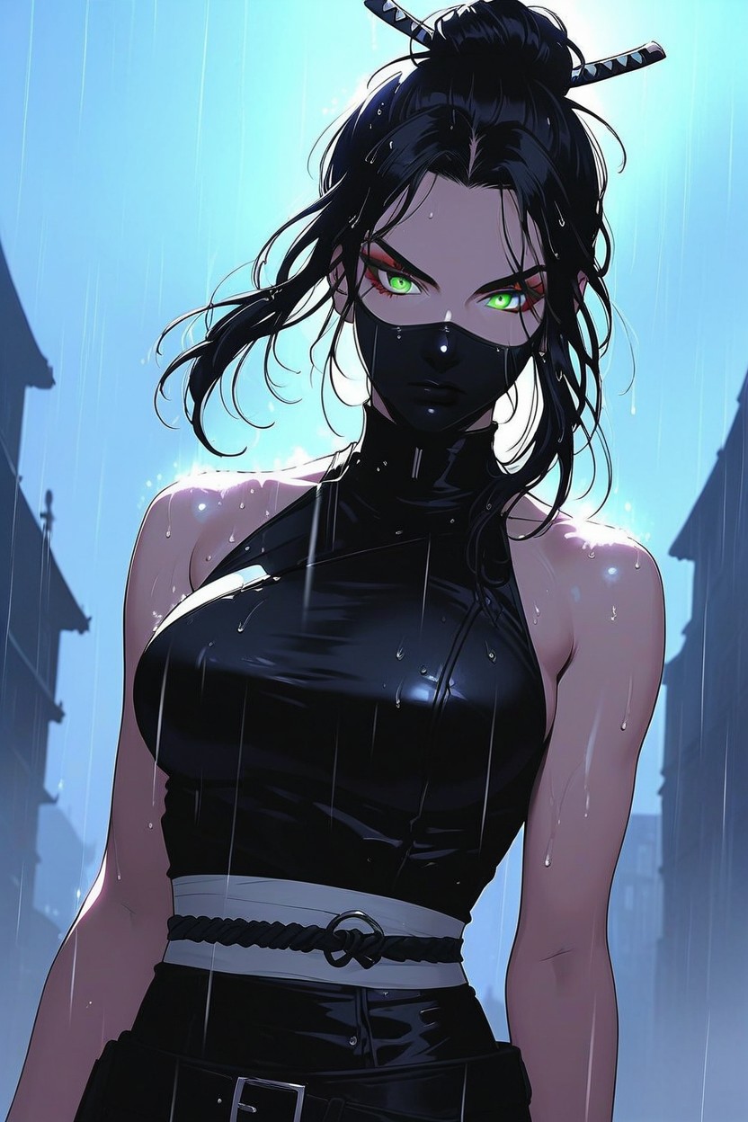 Visible Eyes, Bare Arms, Very Tight Clothes AI Porn