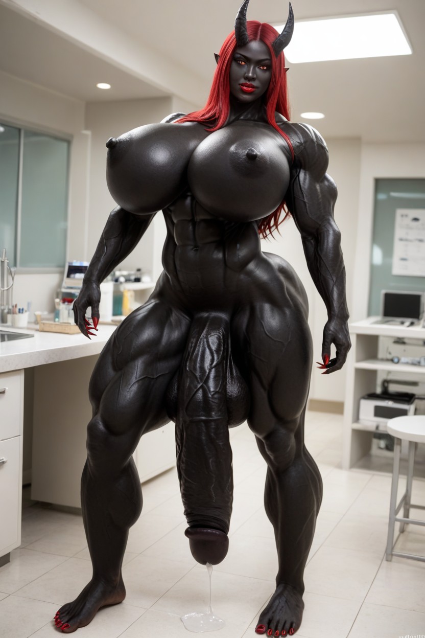 Standing, Vagina, Giant Body Porno IA transsexuelle