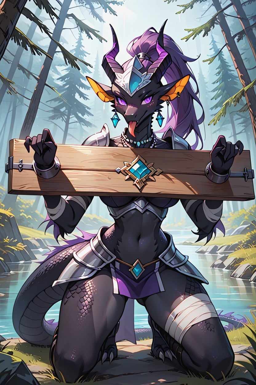 Wasp Waist, Long Tail, Ender Dragon Pornografia peluda com IA