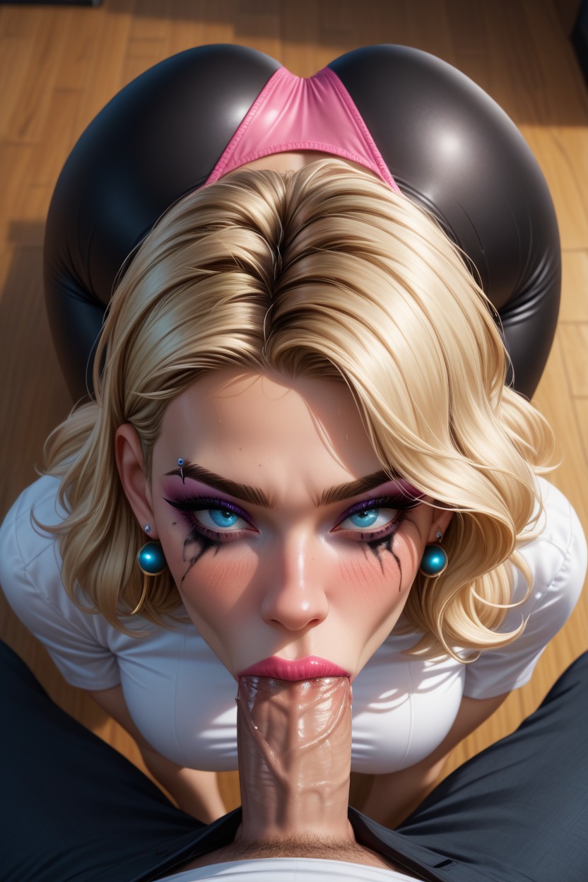 Lipstick, Highleg Panties, Pink Panties AI Porn