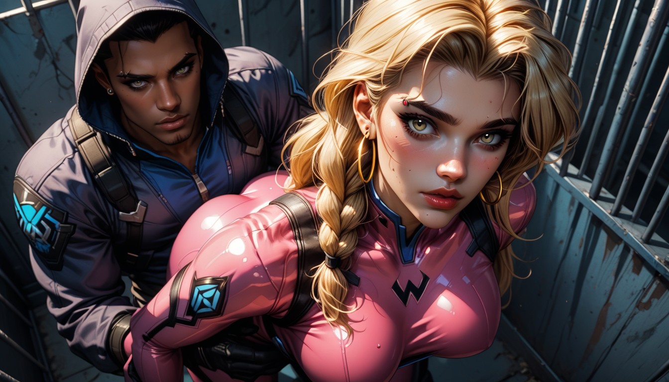 Wearing Widowmaker Suit, 25+, Sweaty AI Porn