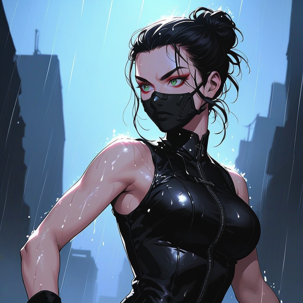 Black Hair, Visible Eyes, Night AI Porn