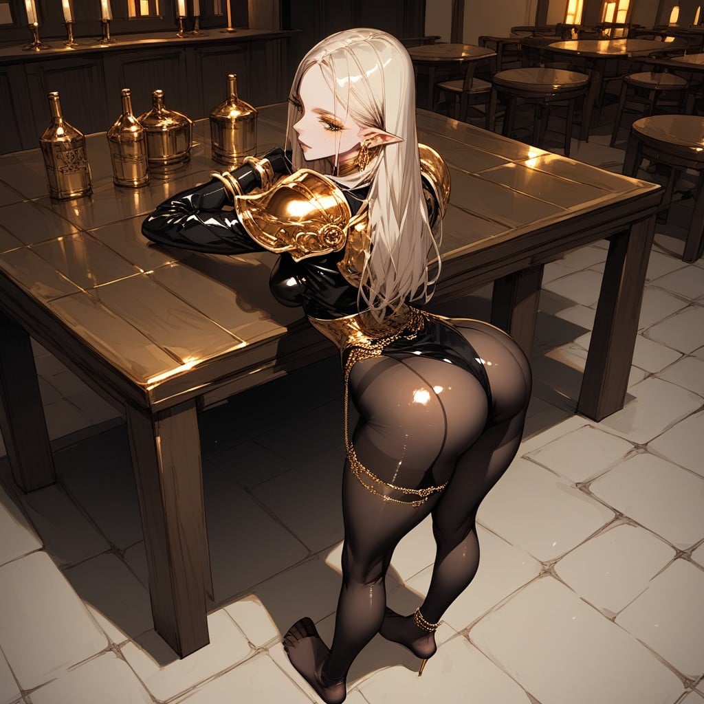Puffy Areolae, Thick Eyelashes, Long Pointed Ears Hentai AI Porn