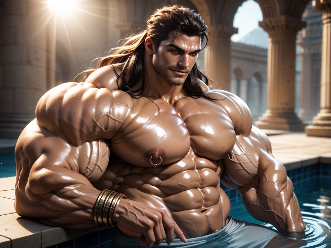 Super Muscled, Huge Biceps, Hyper Muscles AI Porn