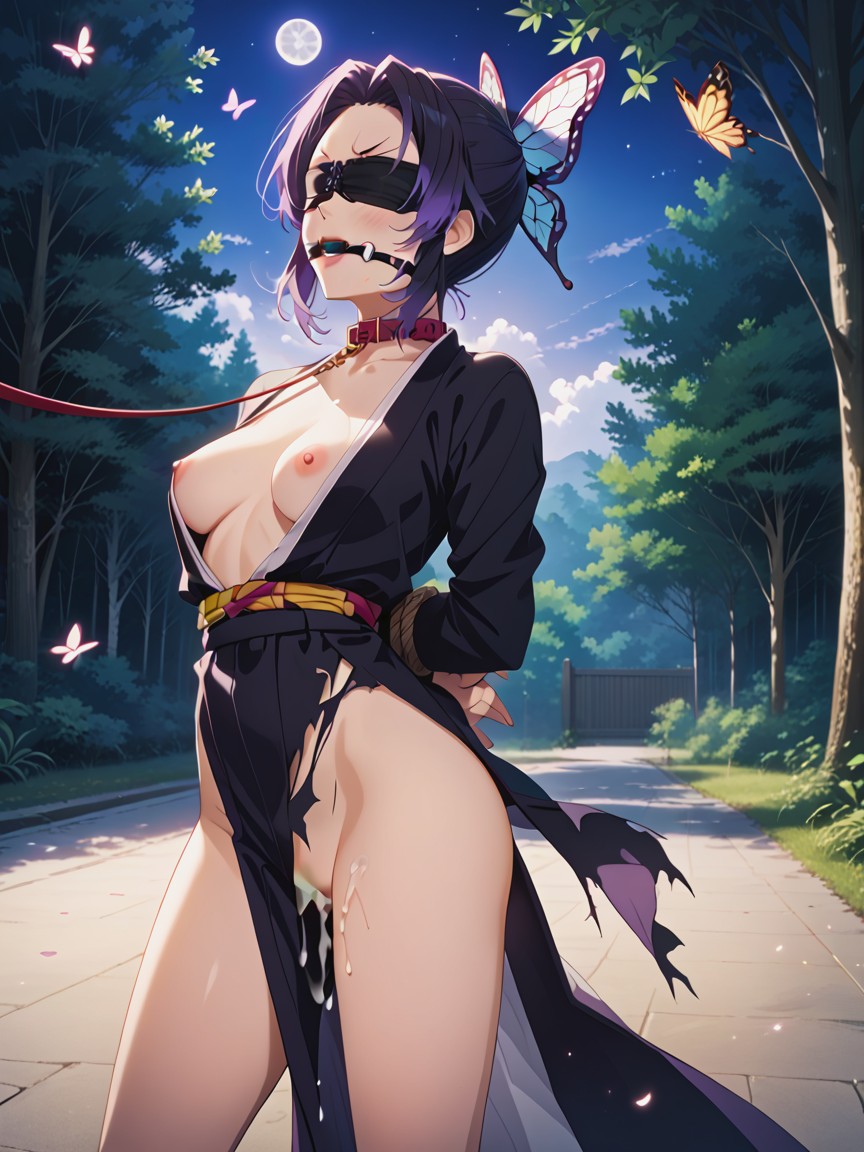 Night, Cum On Pussy, Female Blindfold Hentai AI Porn