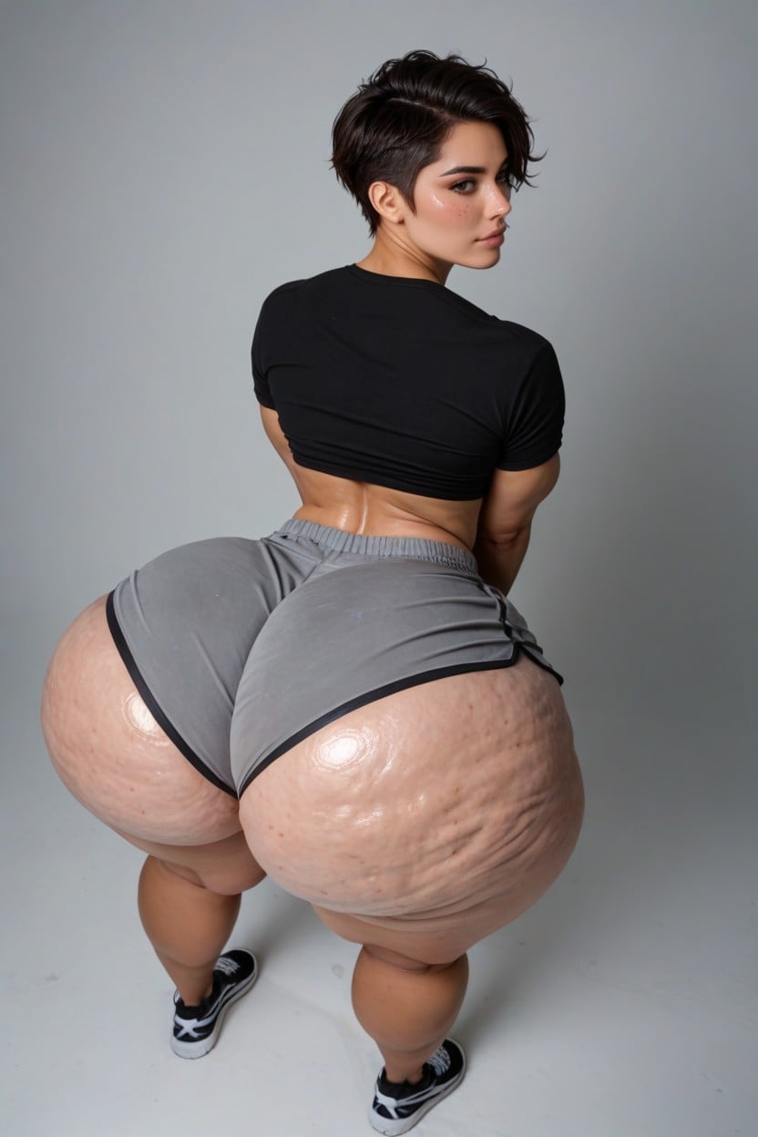 Ultra Fake Bulging Bare Ass, Thick Thighs, Massive Ass AI Porn