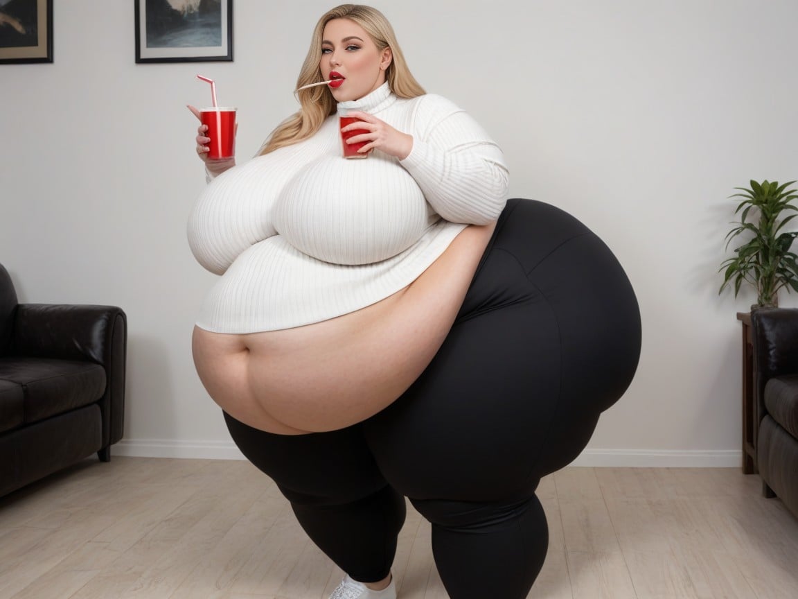 Long Length, Thick Thighs, Mega Fat AI Porn