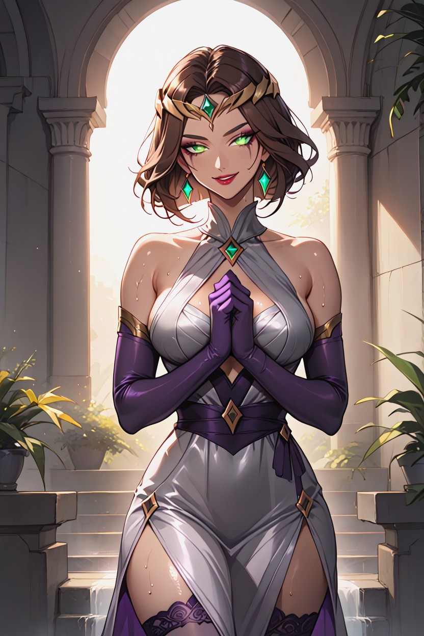 Forehead Tiara, Sweaty, Mature Sexy Hentai AI Porn