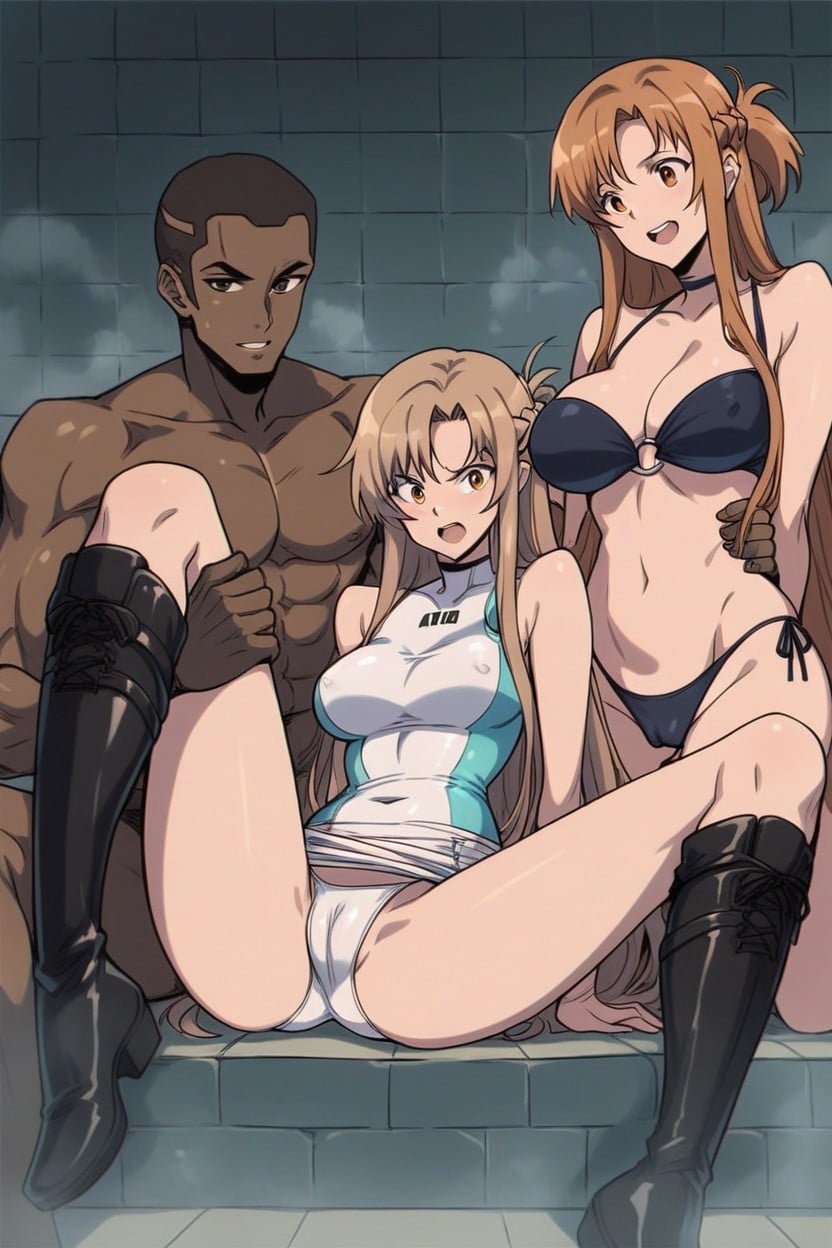 Half Nipple Slip, Visible Pussy Hair, Ing Bulge Against Her Hentai AI Porn