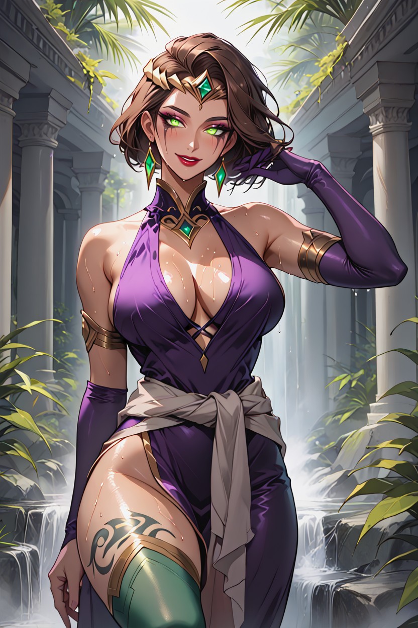 Forehead Tiara, Hourglass, Snatched Waist Hentai AI Porn