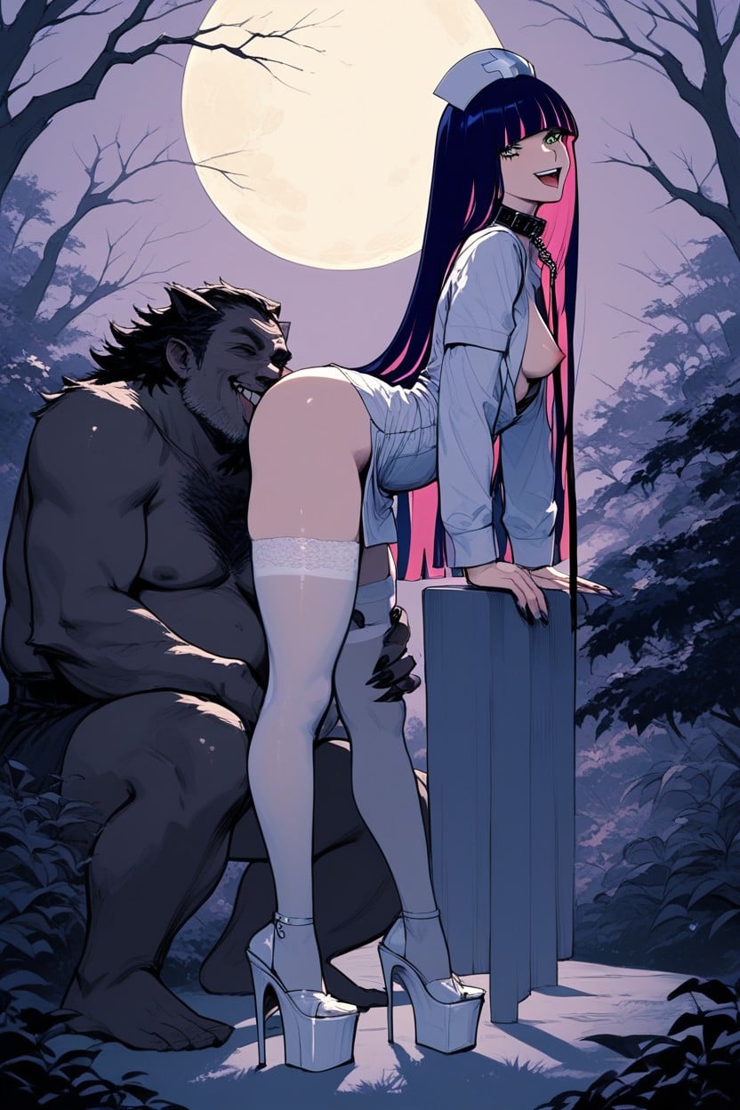 Full Moon, Bending Over, Laughing Hentai AI Porn