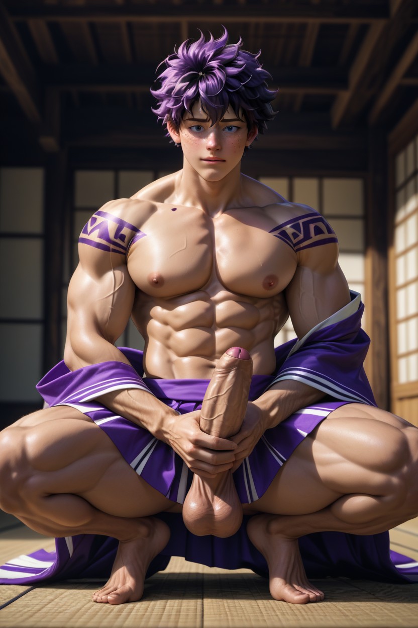 Highly Detailed, Foreskin, Tribal Wear AI Gay Porn