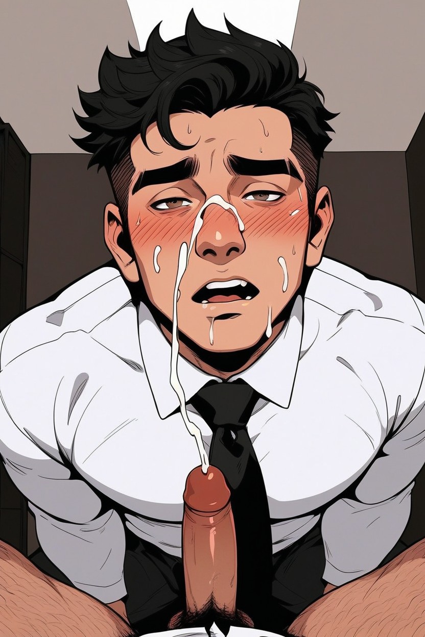 Medium, Tie, Bottom Up AI Gay Porn