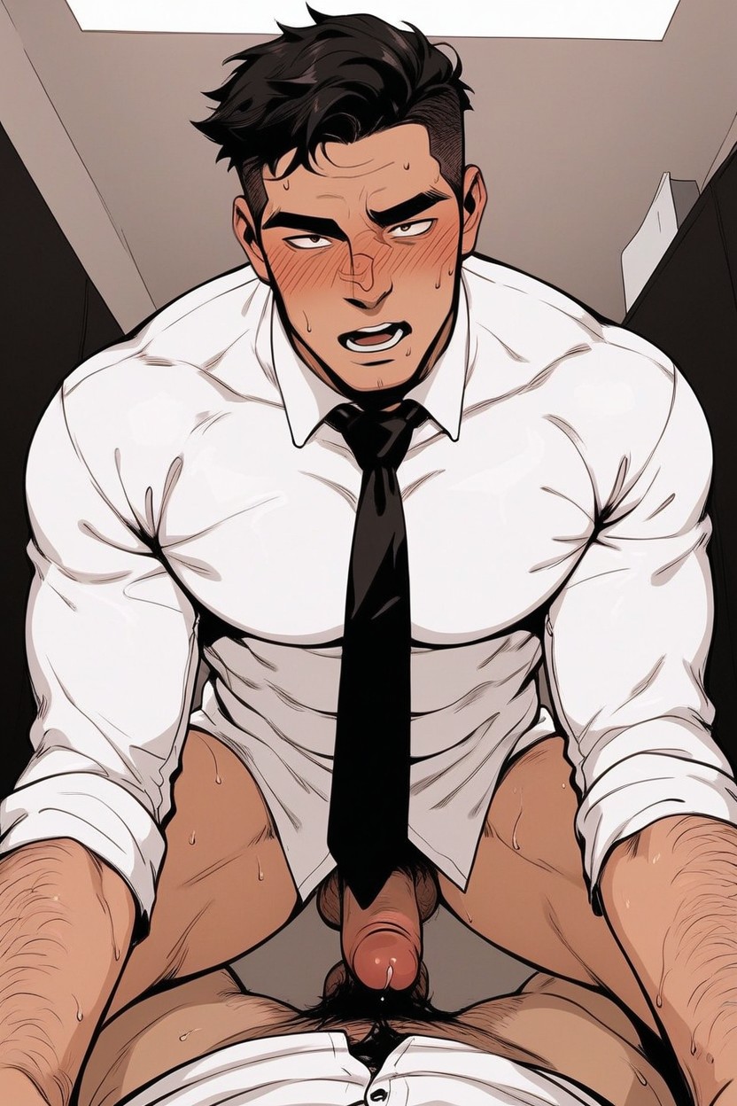 Tie, Big Pec, Looking At The Viewer AI Gay Porn