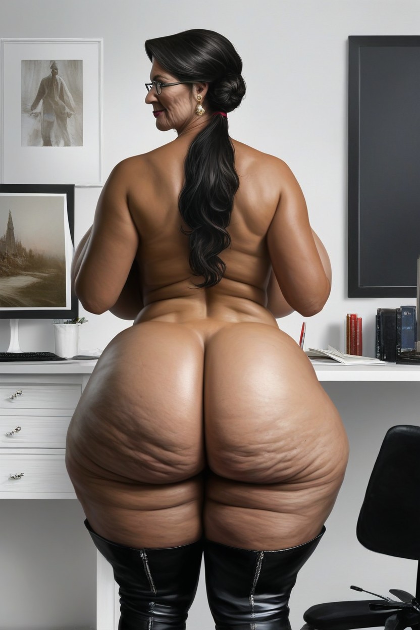Extremely Enormous Fake Booty, 60+, Extremely Big Round Ass AI Porn
