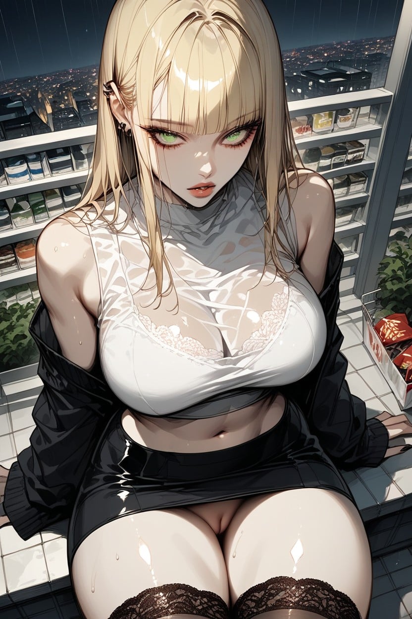Lace Up Sides, Zombie Apocalypse, Thick Thighs Hentai IA