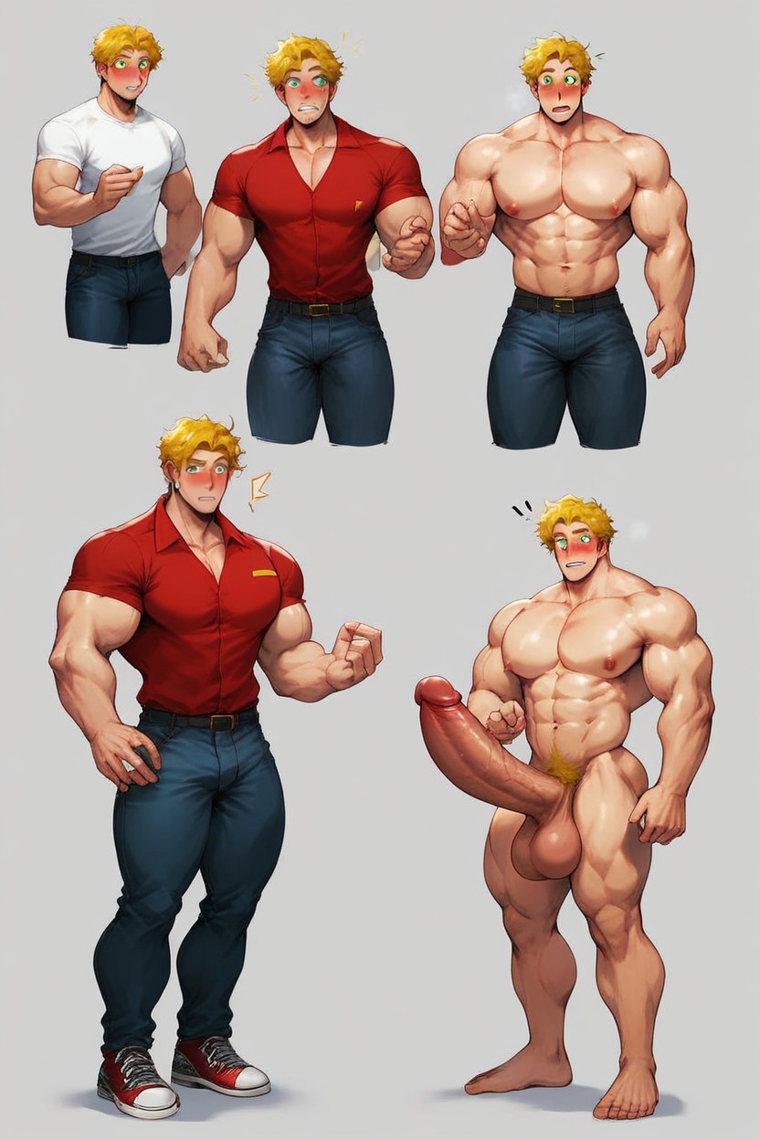 Hyper Cock, 18+, Blushing Face AI Gay Porn