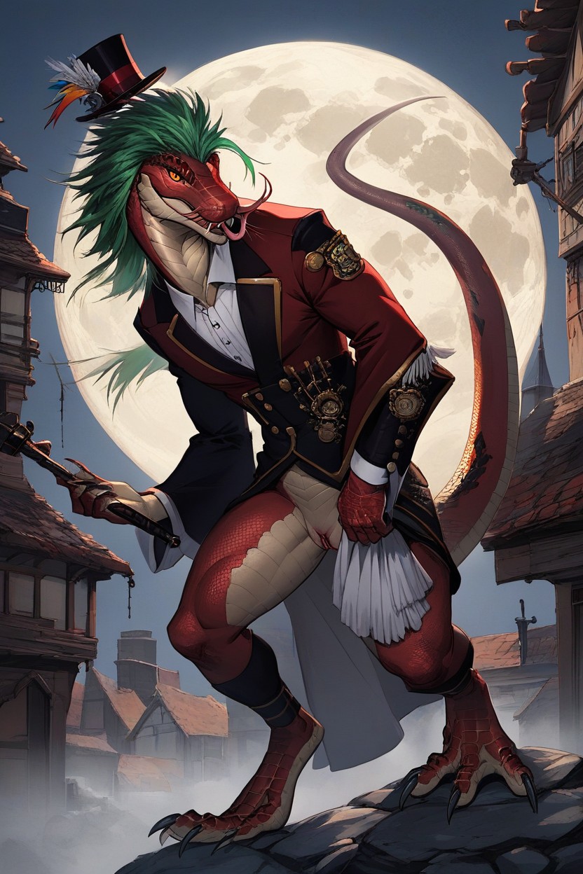 Full Moon, Velociraptor Feet, 18+ Porno IA Furry
