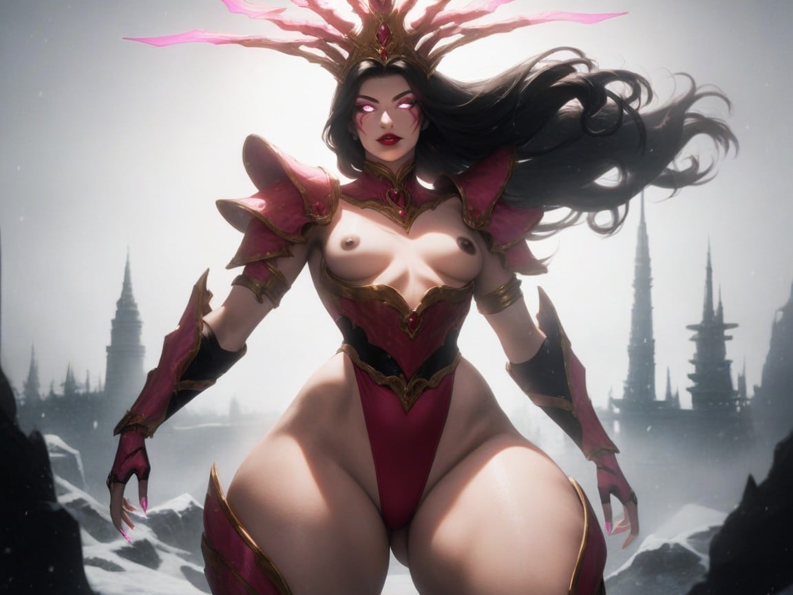 Skinny, Glowing Pink Circuitry Veins Across Skin, Tight Large Ass Hentai AI Porn