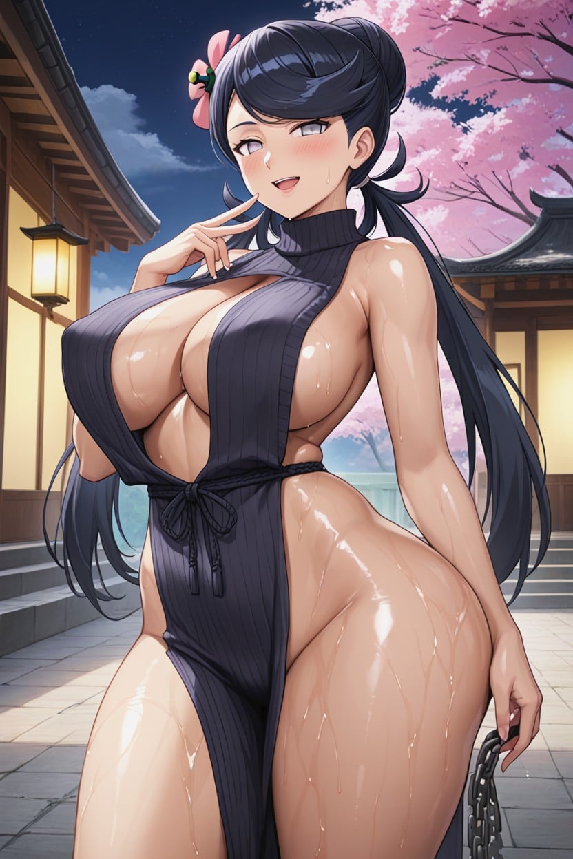 Mouth Open, Horny, Round Jiggly Ass Cheeks Hentai AI Porn