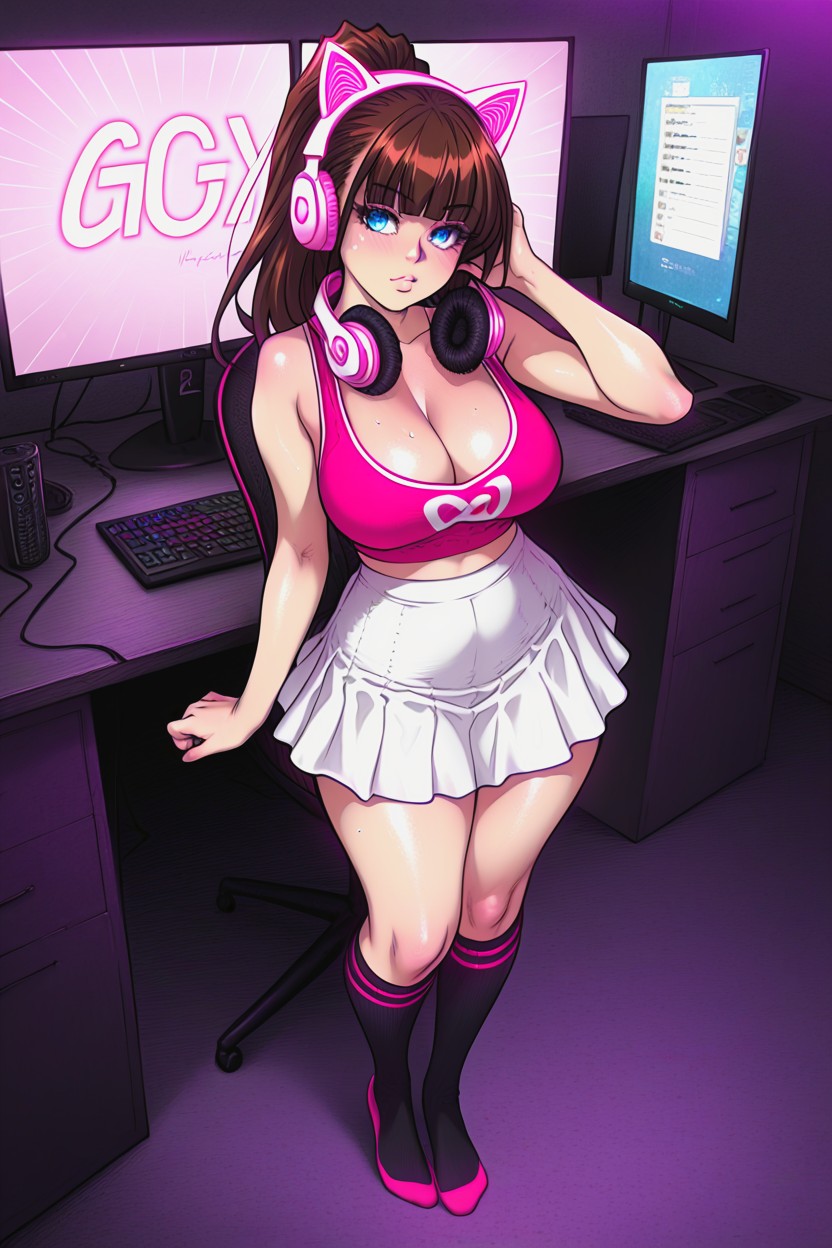 Standing, Crossed Eyes, 18+ Porno IA