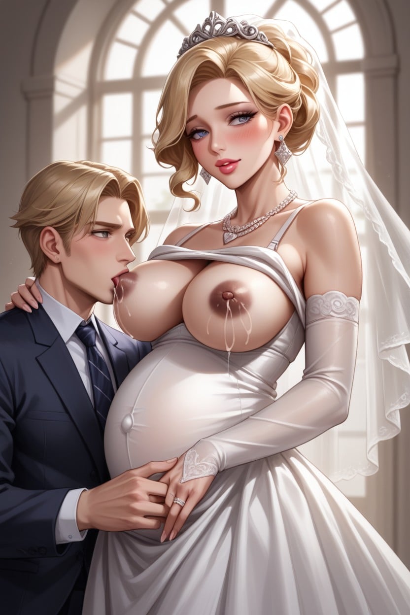 Dark Nipples, Blush, Puffy Nipples Hentai AI Porn
