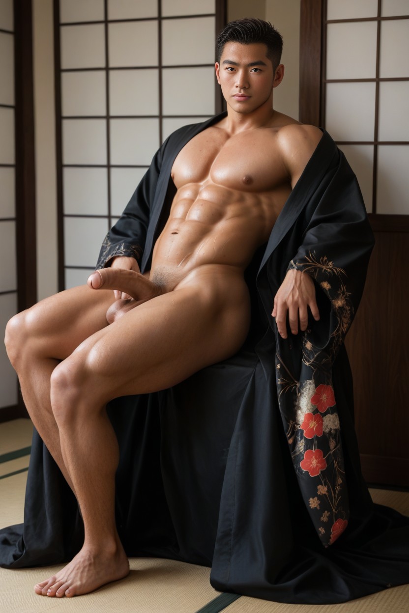 Foreskin Foreskin Folds, Tanned Skin, Revealing Cock AI Gay Porn