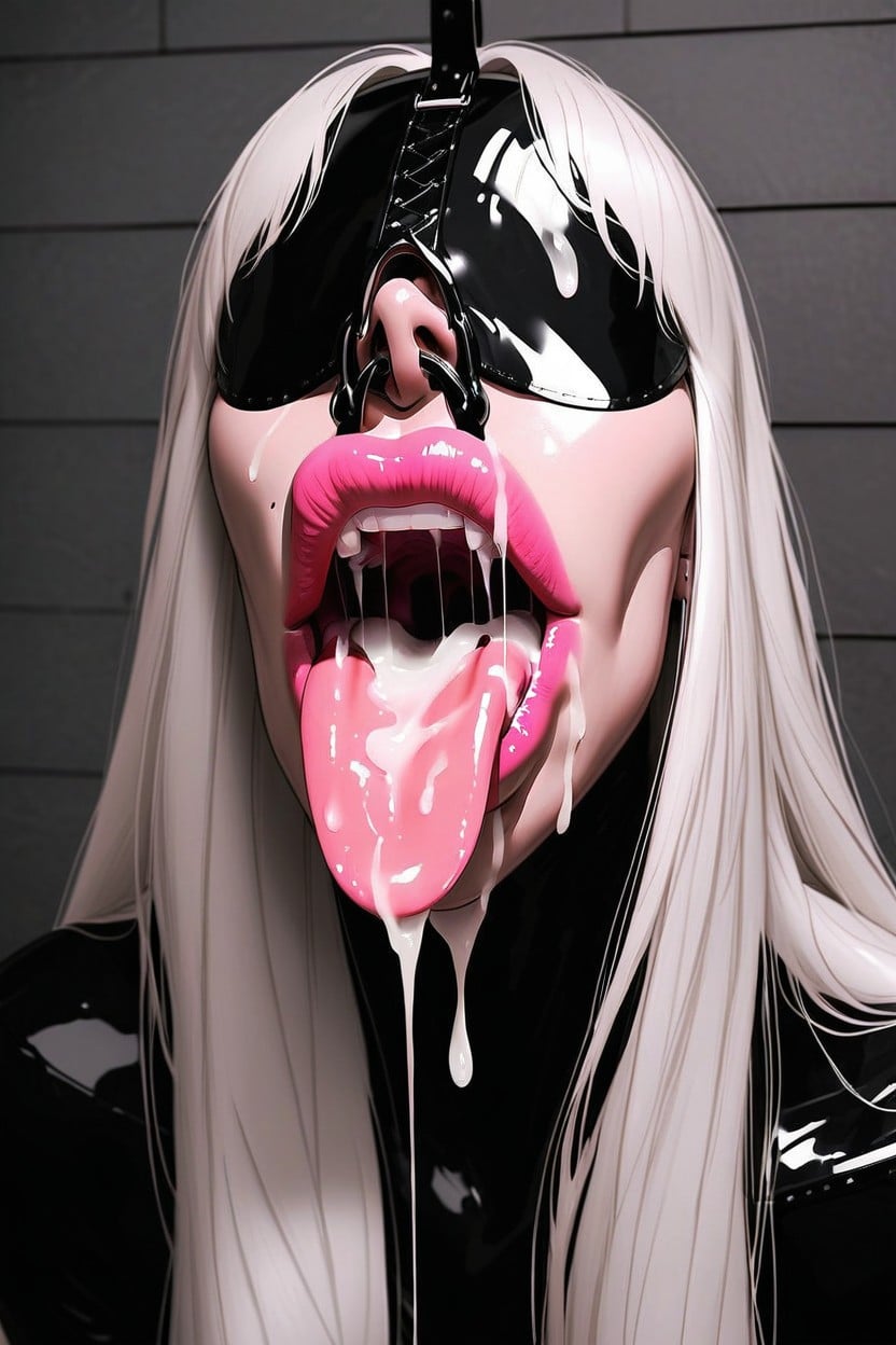Hyper Vacuum Mouth, Cum On Mask, Sucking Mouth Porno IA
