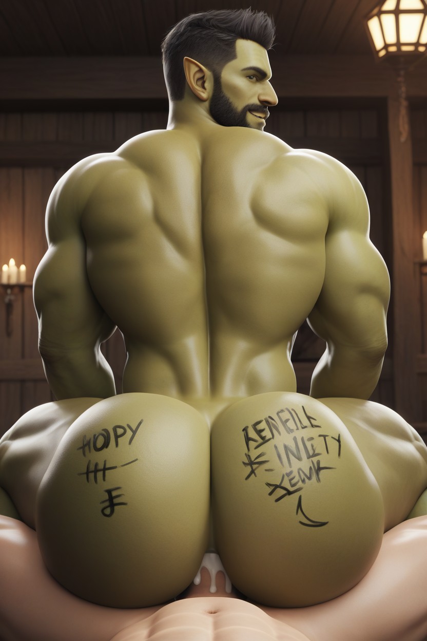Bottoms Hole Killing The Top By Making His Dick Feel Unimaginably Intense Deadly Pleasure, Smirk, Large Muscular Bottom AI Gay Porn