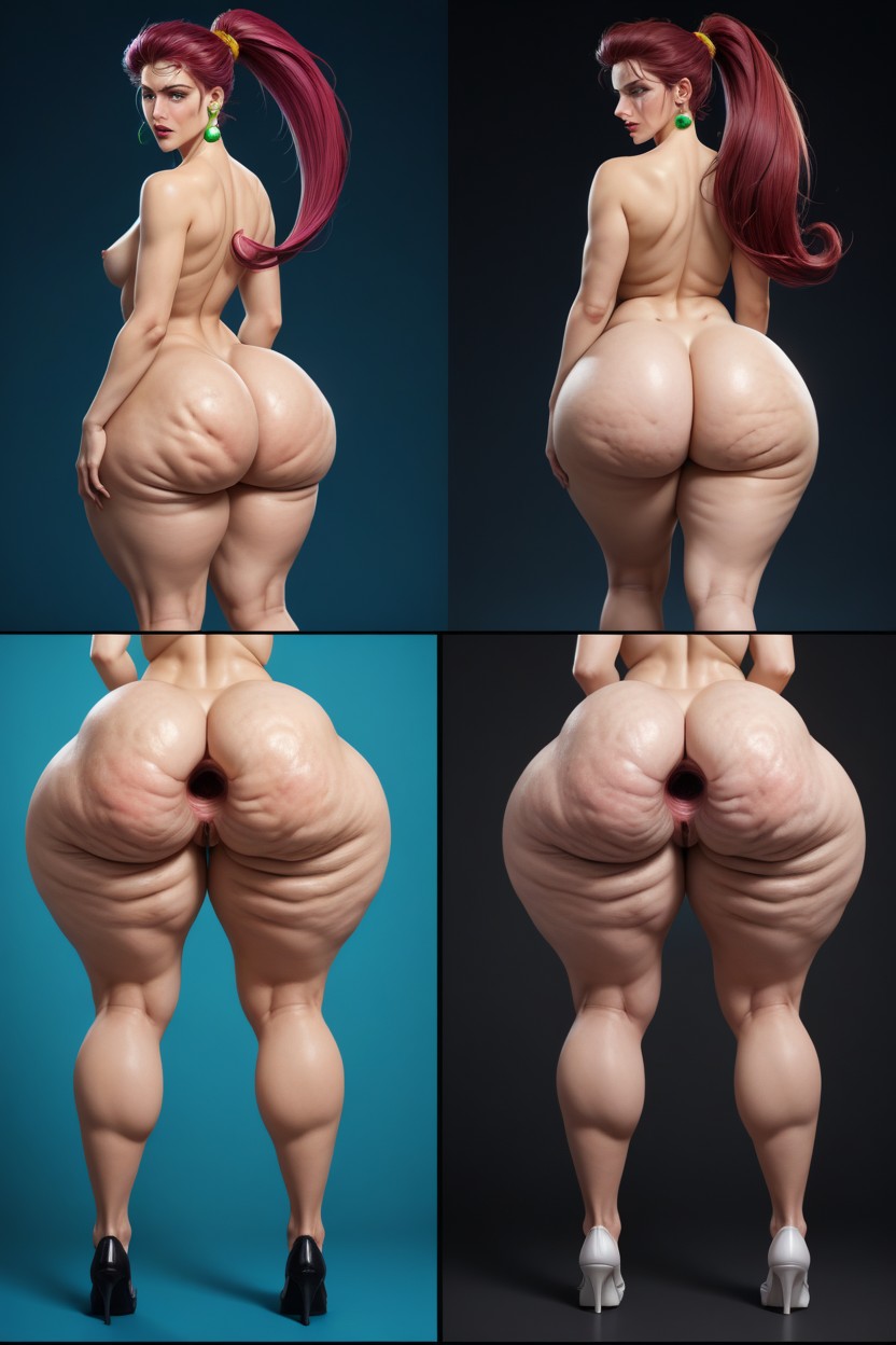 Wide Hips, Rear View In Both Photos, Ass Open To The Maximum Porno IA