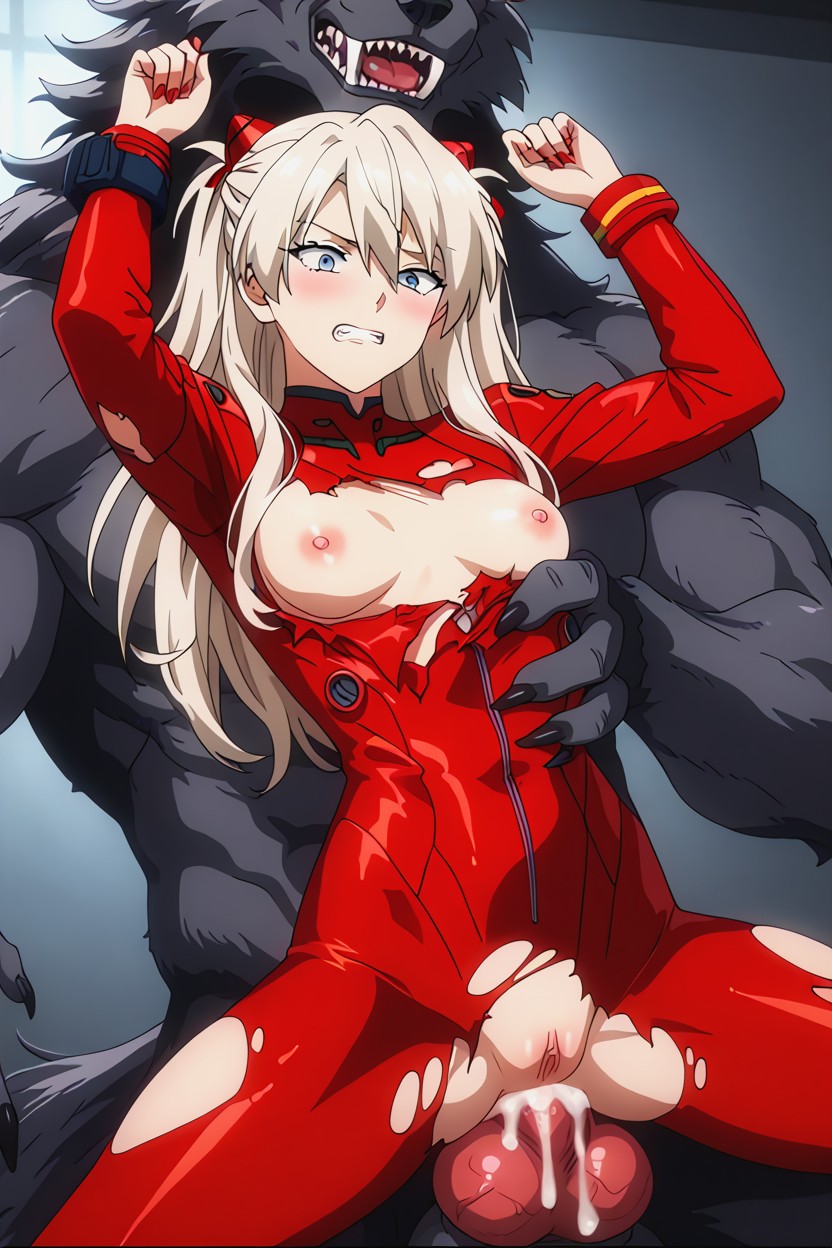 Gritted Teeth, Exposed Breasts, 25+ Hentai AI Porn