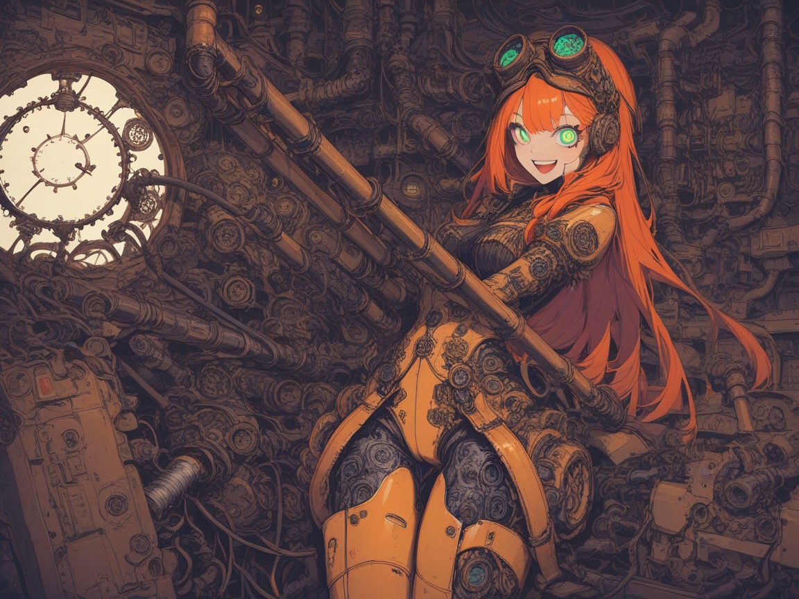 Green Eyes, Pipes, Accurately Depicted Vagina Pussy Vulva Hentai AI Porn