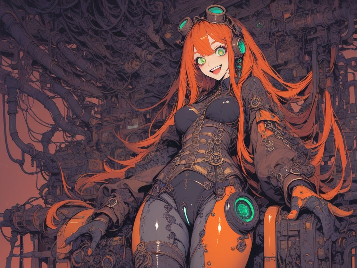 Fair Skin, Very Excited Smile, Very Wide Huge Eyes Hentai AI Porn