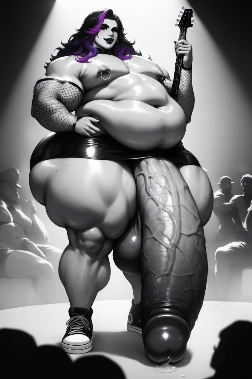 Extremely Large Ass, Hyper Gigantic Absurdly Comically Long Penis, Shiny Skin AI Gay Porn
