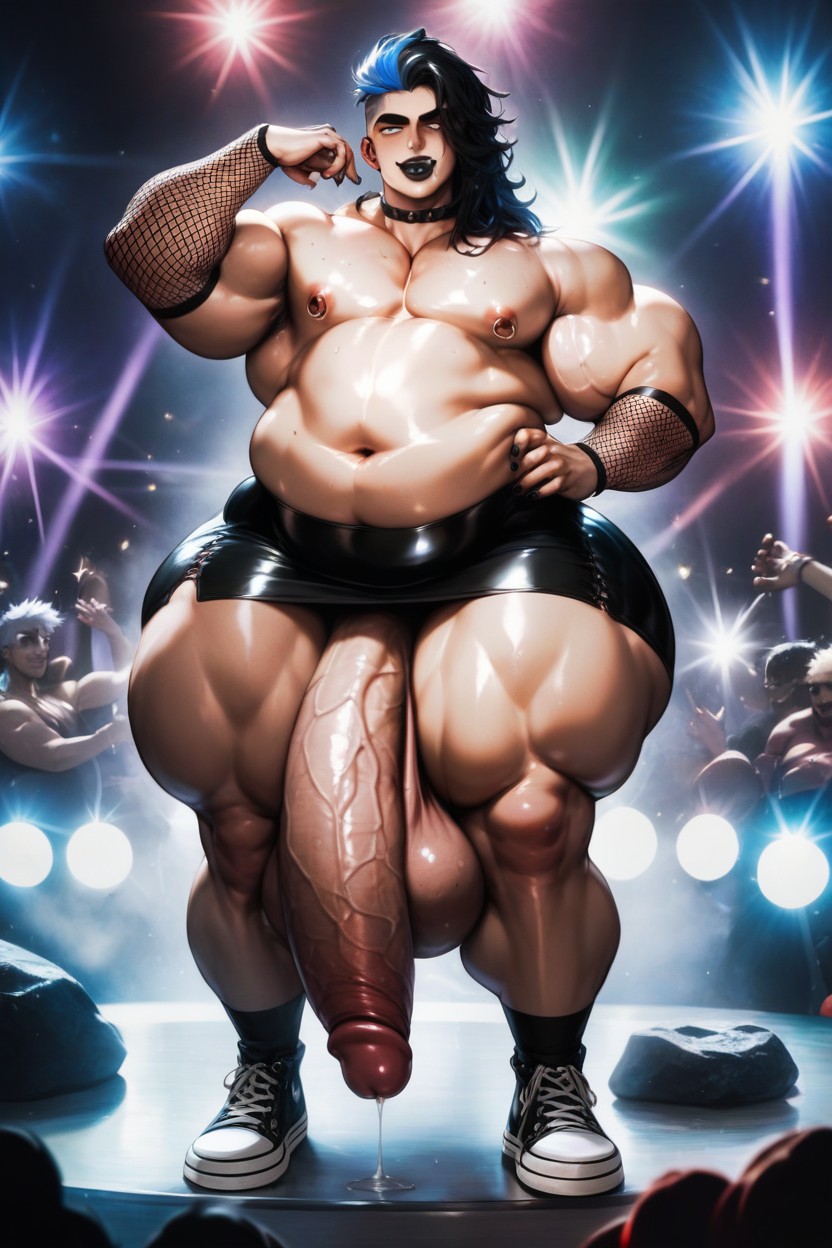 Hyper Thick Body, Shiny Skin, Hyper Cock Longer Than Leg AI Gay Porn