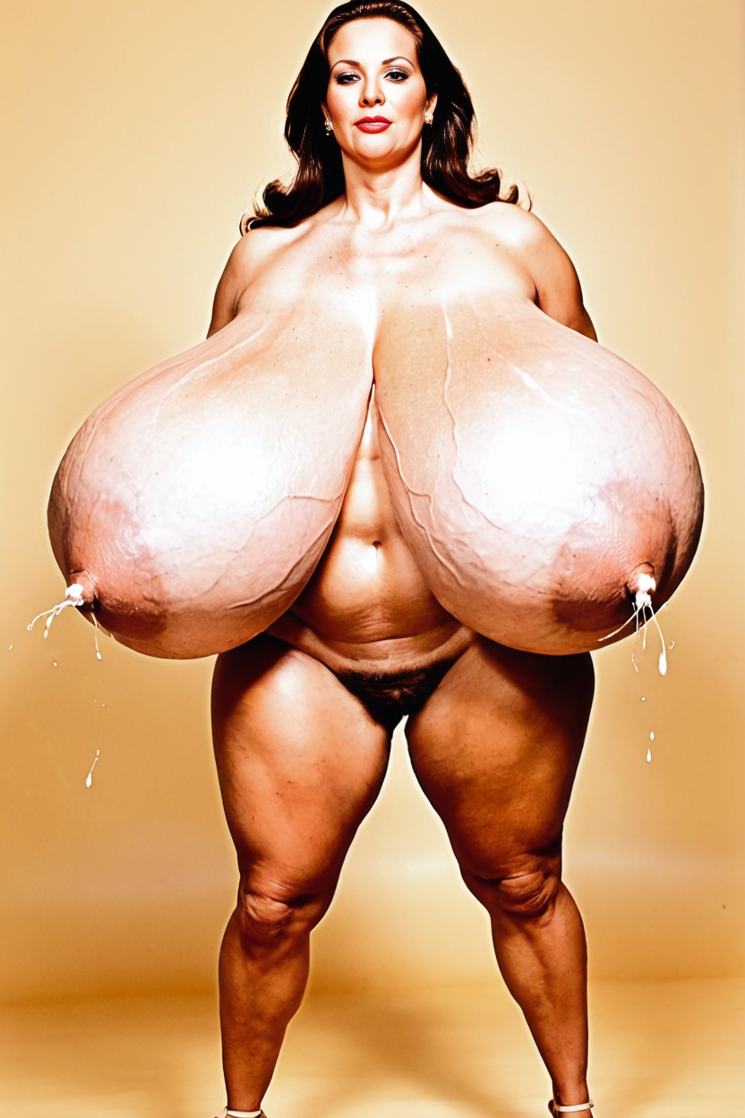 Arms Behind Back, Hanging Tits, Hyper Breasts AI Porn