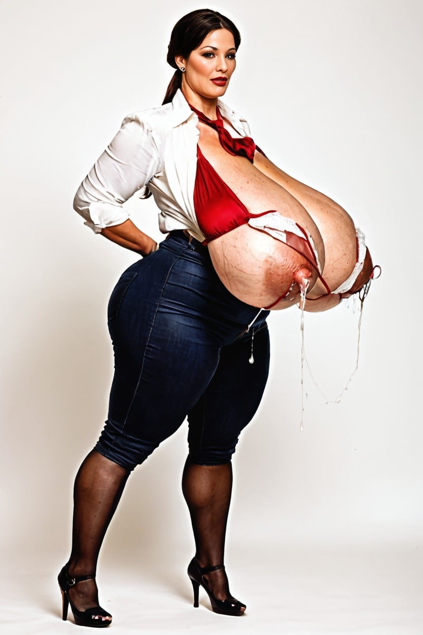 Full Body, Big Clitoris, Saggy Breast AI Porn