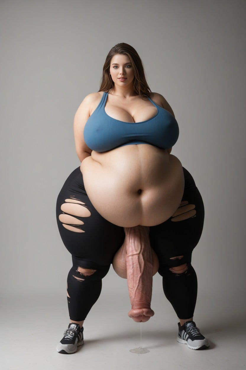 Ripped Clothes , 18+, Erect Stroking AI Porn