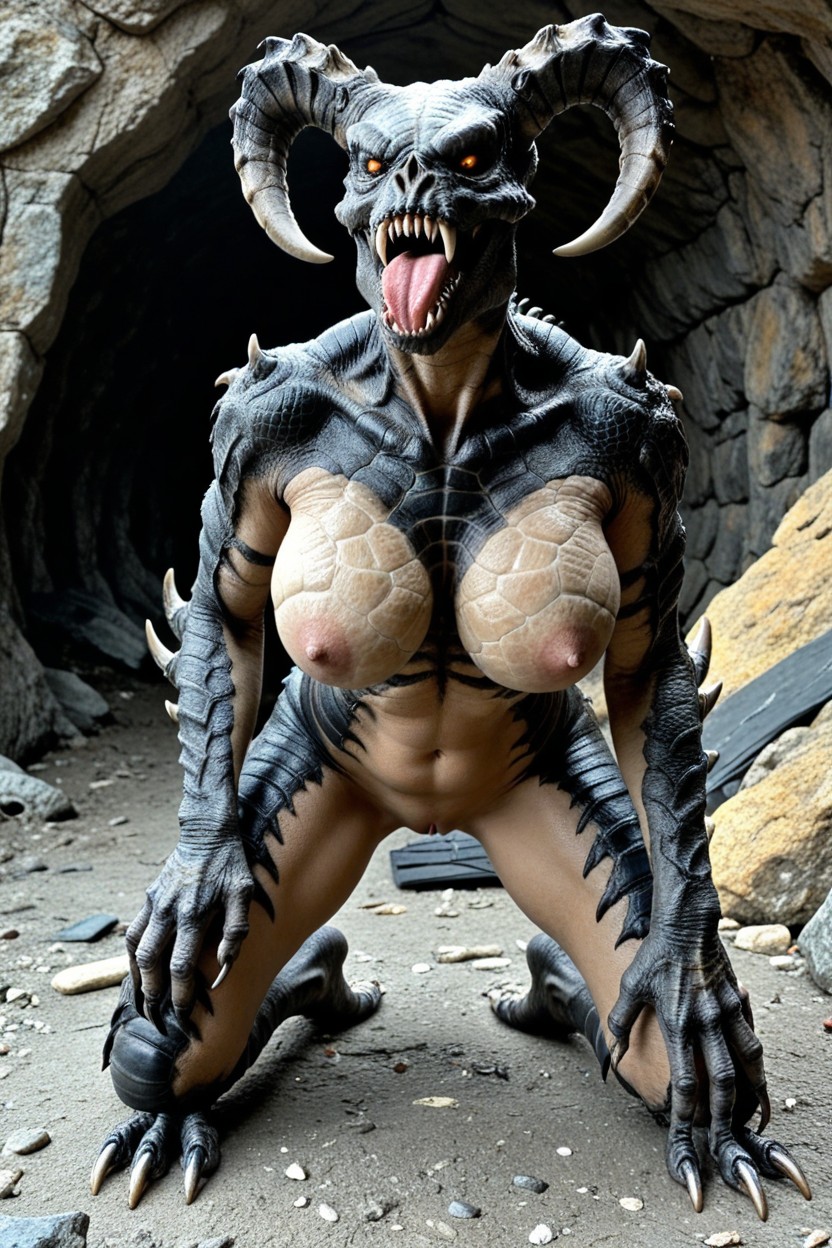 Scalie, Deathclaw Tail, Deathclaw Face Is Less Scary AI Porn