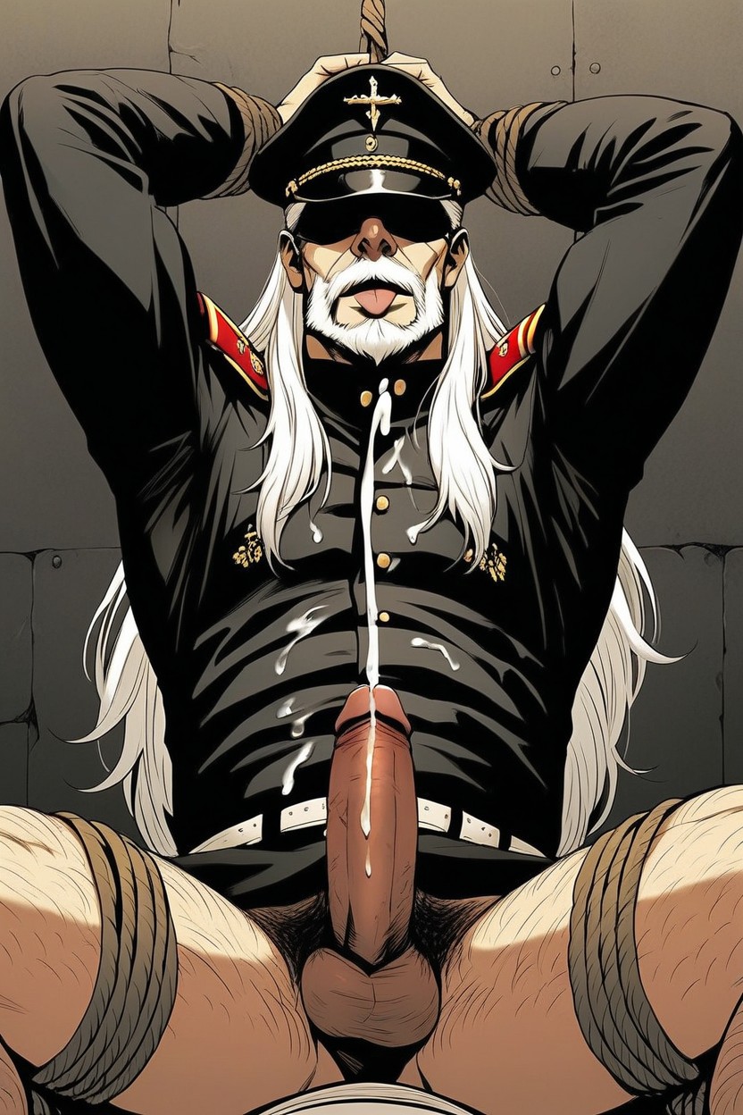 1 Person, Prisoner Of War, Blindfold Grandpa AI Gay Porn
