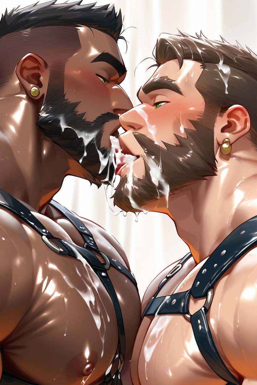 Hyper Eyaculation, 18+, Cum In Mouth AI Gay Porn