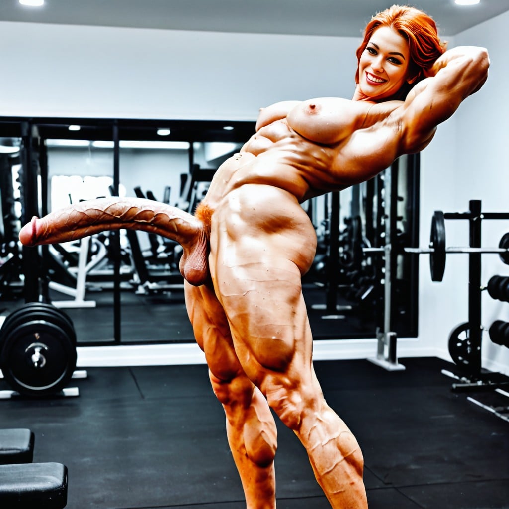 Standing, Hyper Gigantic Balls, Beautiful Abdominal Muscles AI Porn