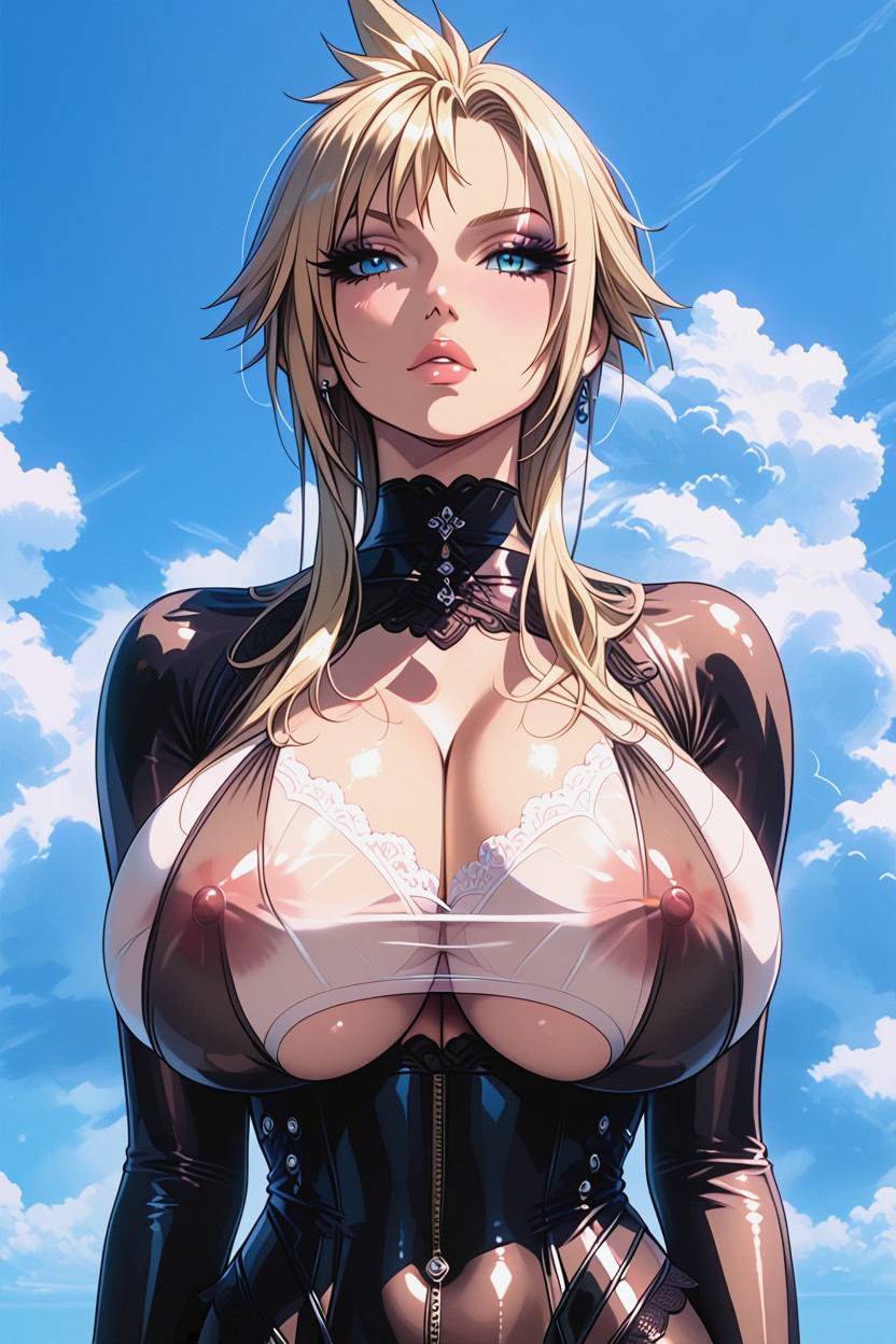 Front View, Erect Nipples, Long Eyelashes AI Porn