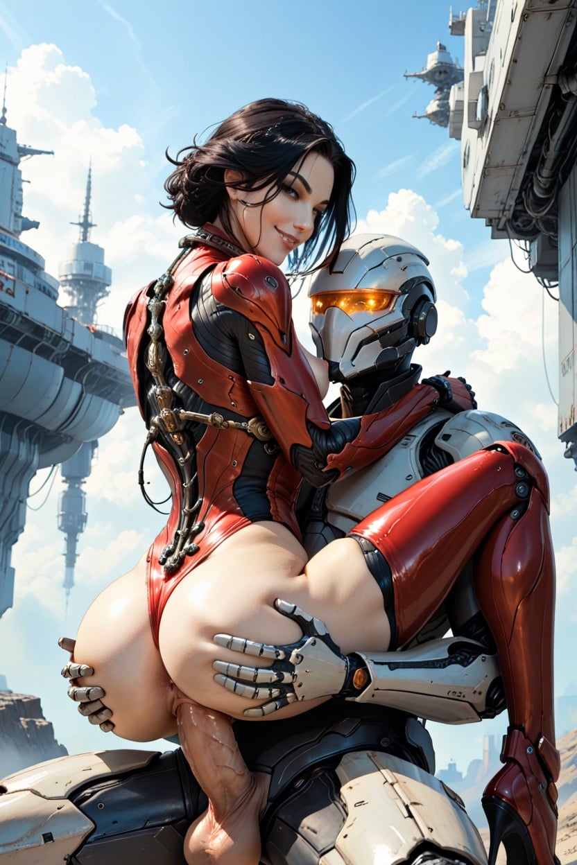 Small Breasts, Pale Skin, Standing AI Porn